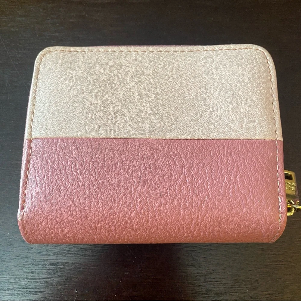 Steve Madden Wallet Pink and Blush Mini Fold Over Wallet Gold Interior NWOT